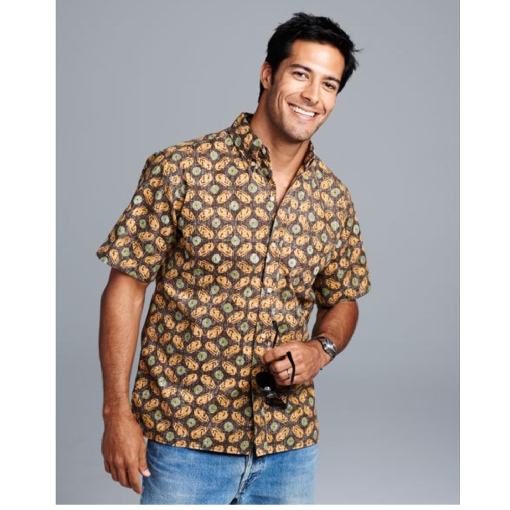 Ano' Ano' print aloha shirt